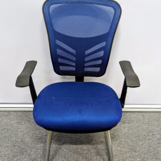 Blue Netted Back Meeting Chair