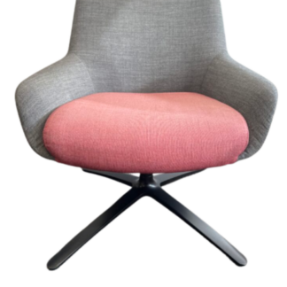 Grey/Red Soft Seating Tub Chair/Meeting