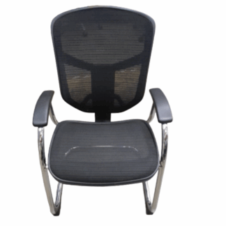 Black Mesh Meeting Chairs