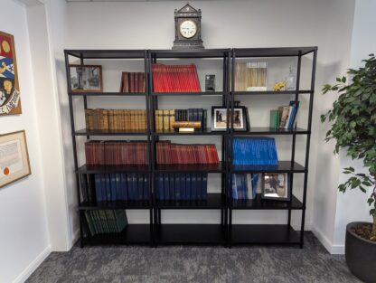 Black Steel Book Shelving