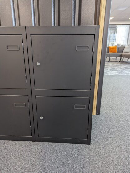 Black Steel 2-Door Locking Cabinets - Image 2