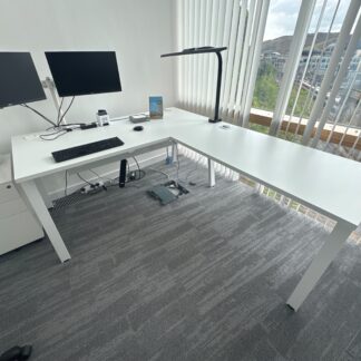 White L Shaped Corner Desk