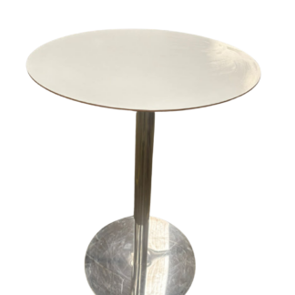White High Round Poser Table