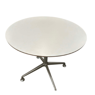 White 1m Round Table