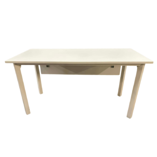 White 1600 x 800 Desk with Modesty Panel