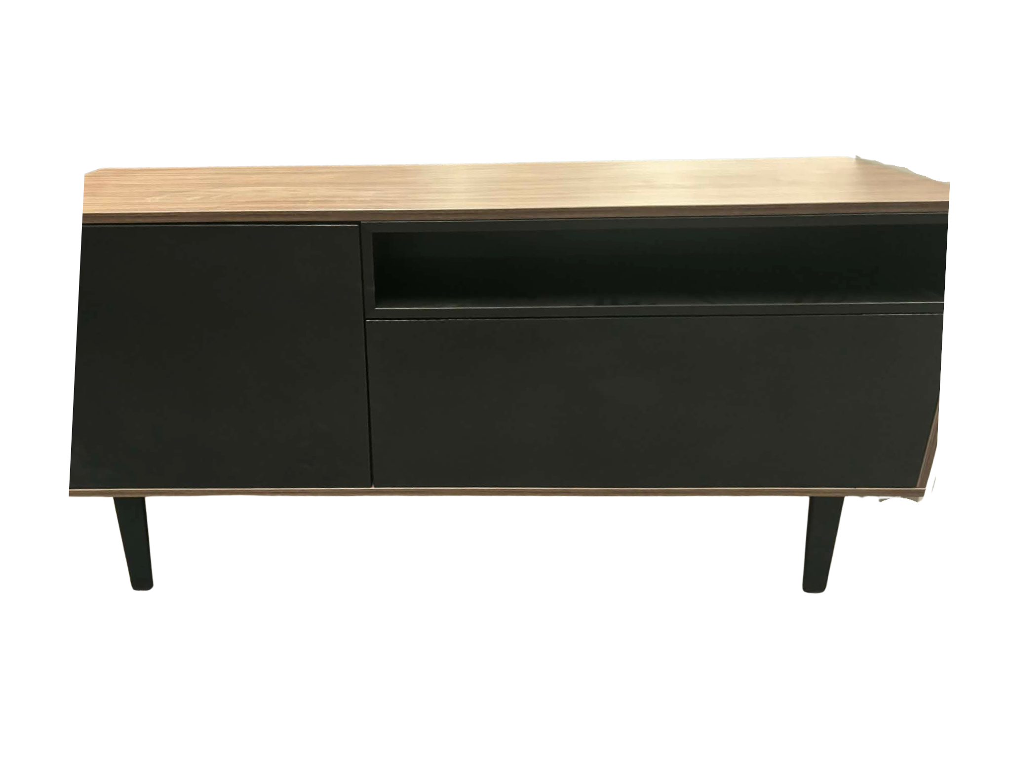 Blackside bored Cabinet with Oak top