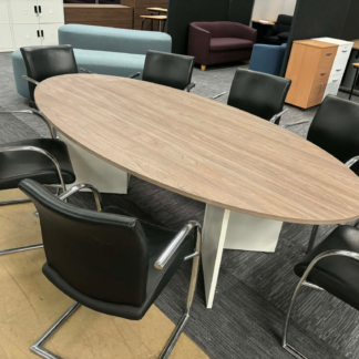 Light Oak Brown Meeting Room Table