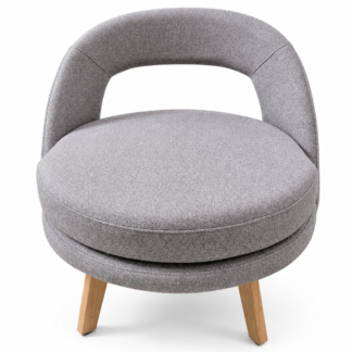 Grey Fabric Lounge Chair